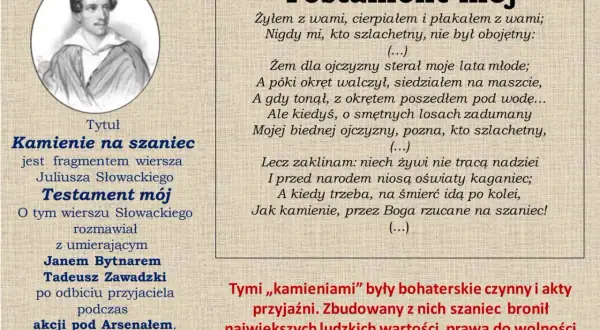 Kamienie na szaniec wiersz: Jak Słowacki inspiruje do poświęcenia